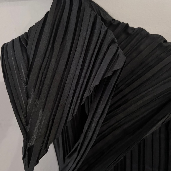 Issey Miyake Black Dress Avant-Garde Origami Pleated Gown Japanese Couture size2 - Picture 11 of 15